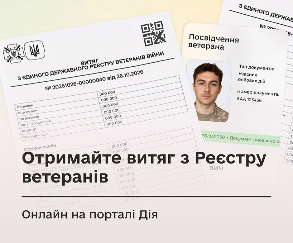 У Дії запустили нову послугу для ветеранів і родин загиблих воїнів