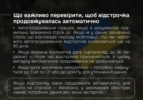 Відстрочка після повернення з полону
